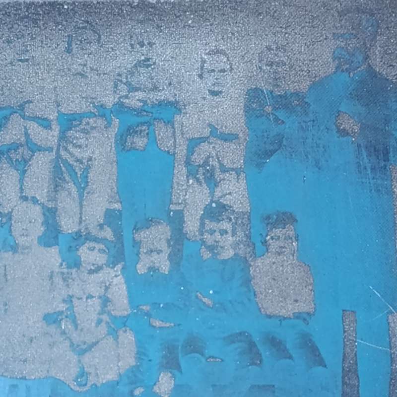 Antique metal photo printing plate