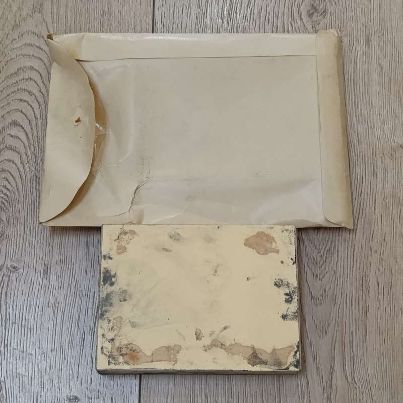 Antique metal photo printing plate