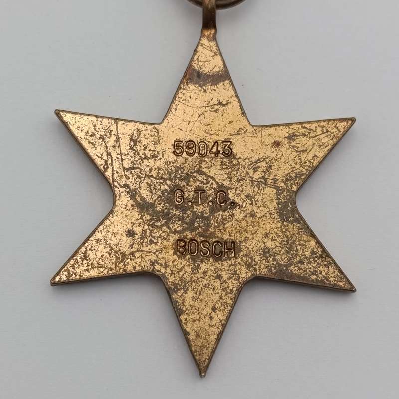 WW2 The 1939-1945 Star issued to 59043 G.T.C Bosch