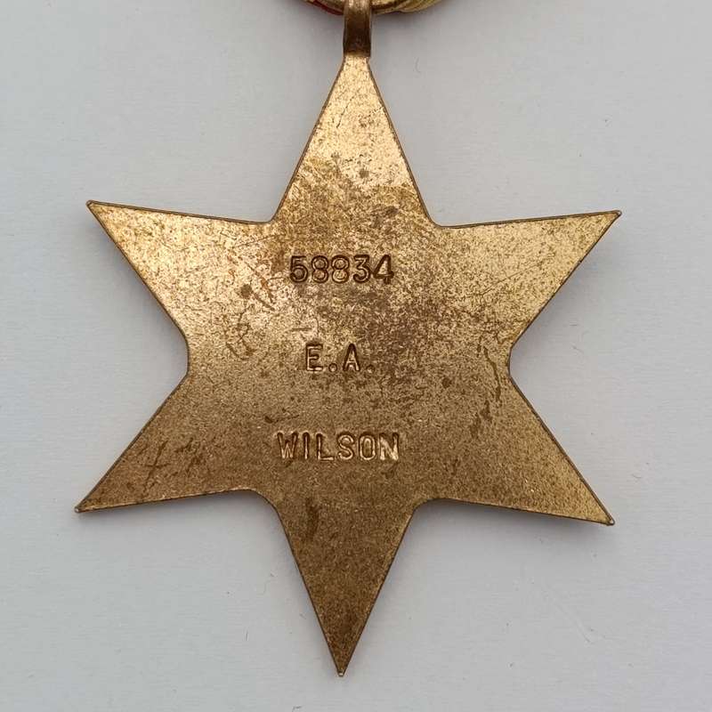 WW2 The Africa Star medal issued to 58834 E.A Wilson