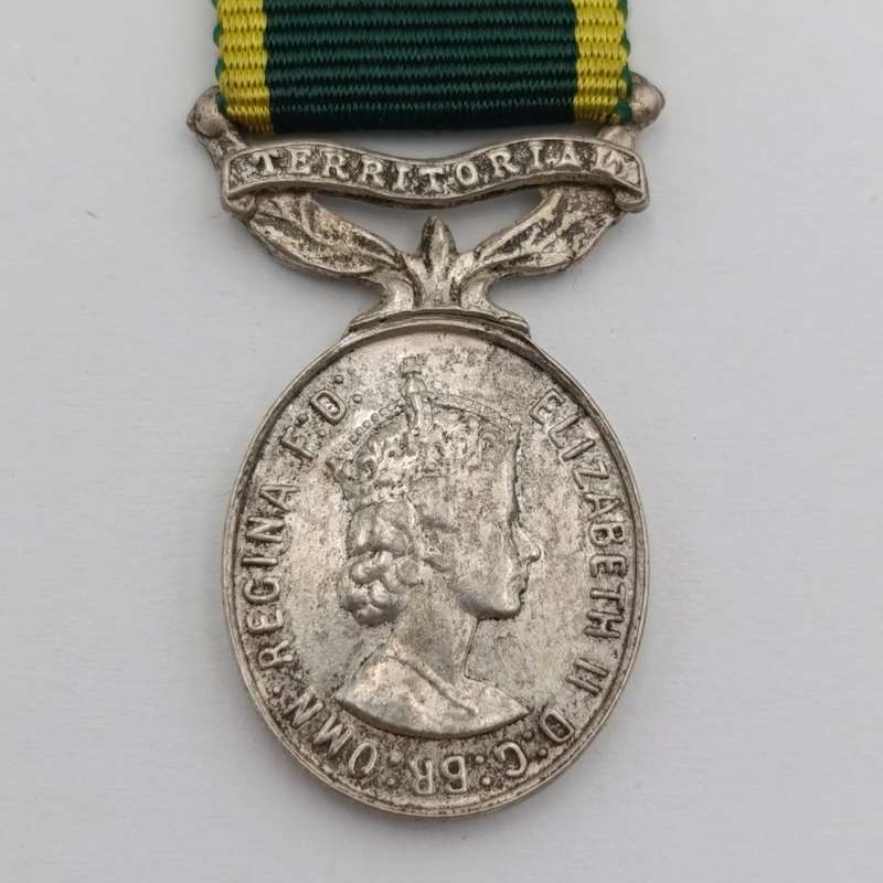 Territorial Efficiency medal miniature - post 1952