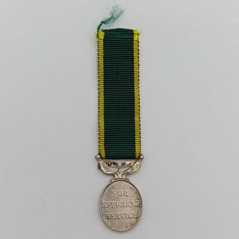 Territorial Efficiency medal miniature - post 1952