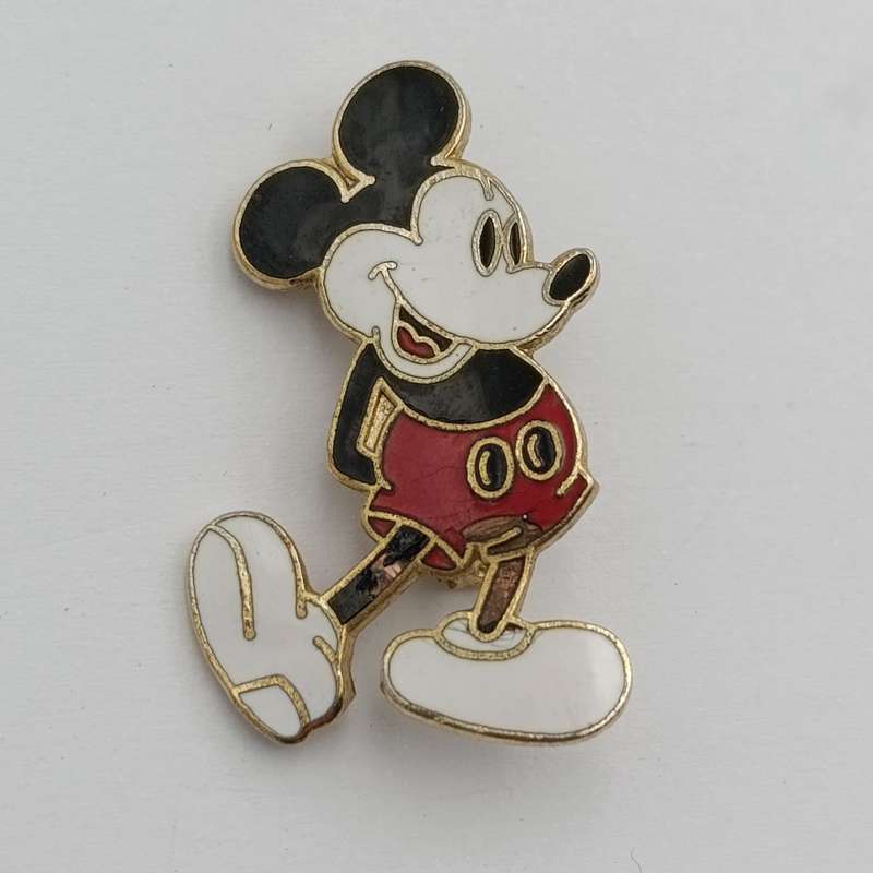Original mickey mouse disney brooch plus iron-on mickey cloth badge