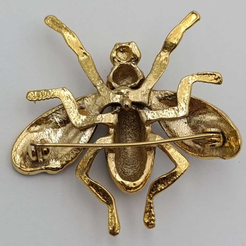 Lot of 3 colorful insect brooches