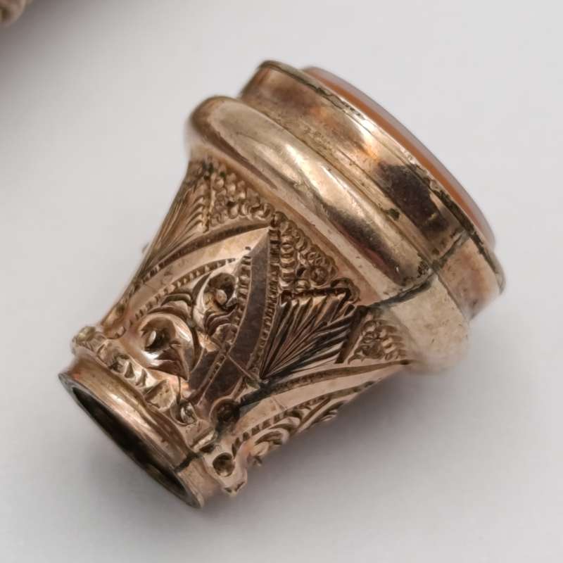 1894 Gold clad fountain pen/pencil combination with unused wax seal end in original box