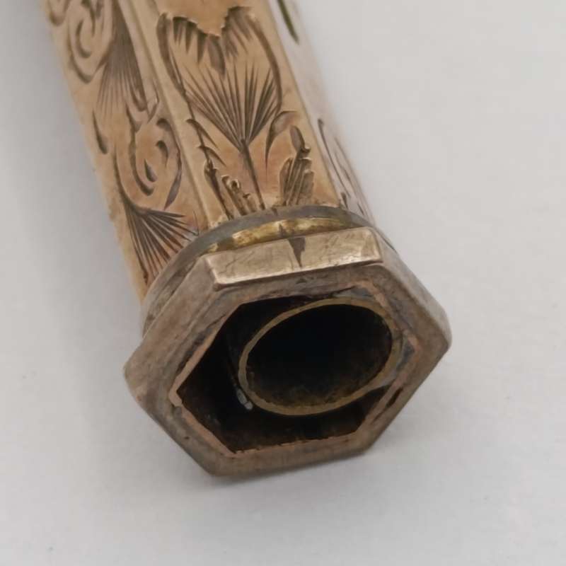 1894 Gold clad fountain pen/pencil combination with unused wax seal end in original box