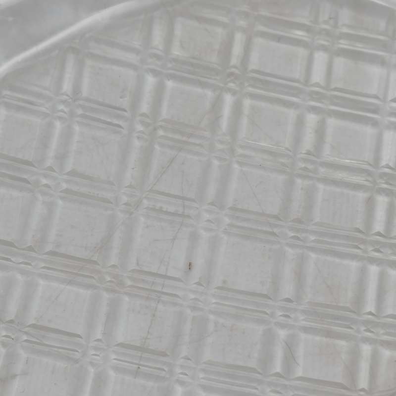 Pair of Vintage Crystal glassware oval platters - some small chips