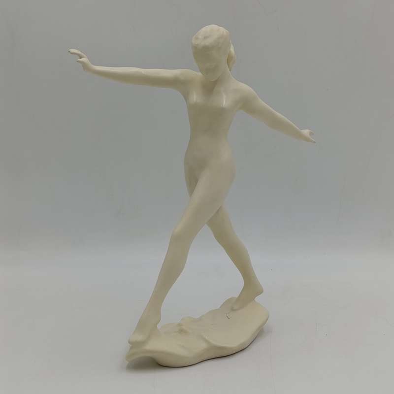 Vintage Cortendorf nude lady porcelain figurine - crack flaws on foot