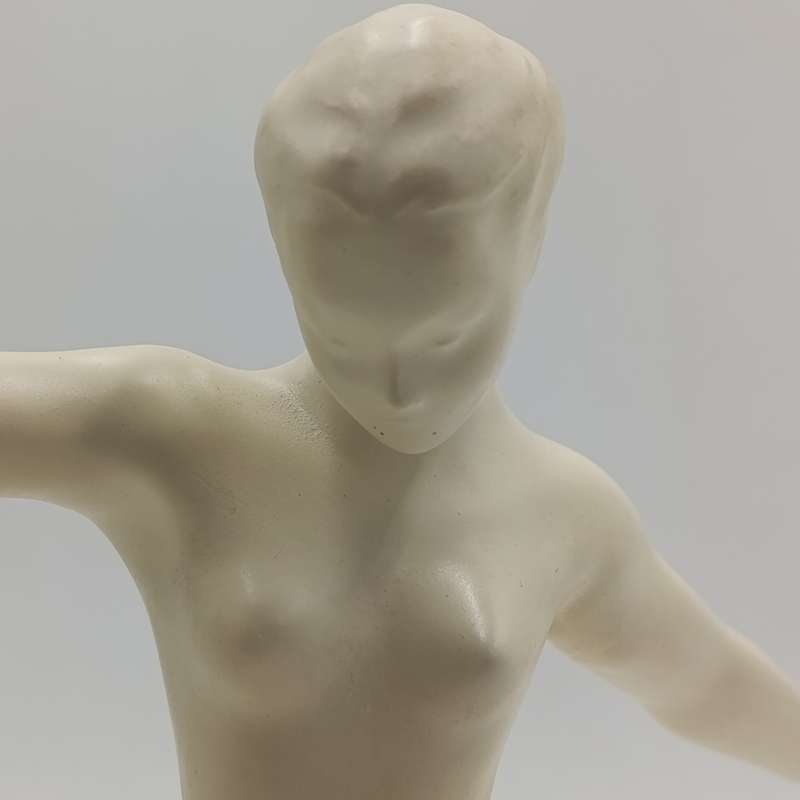Vintage Cortendorf nude lady porcelain figurine - crack flaws on foot