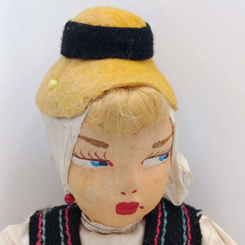 Vintage Spanish dancer reversible doll