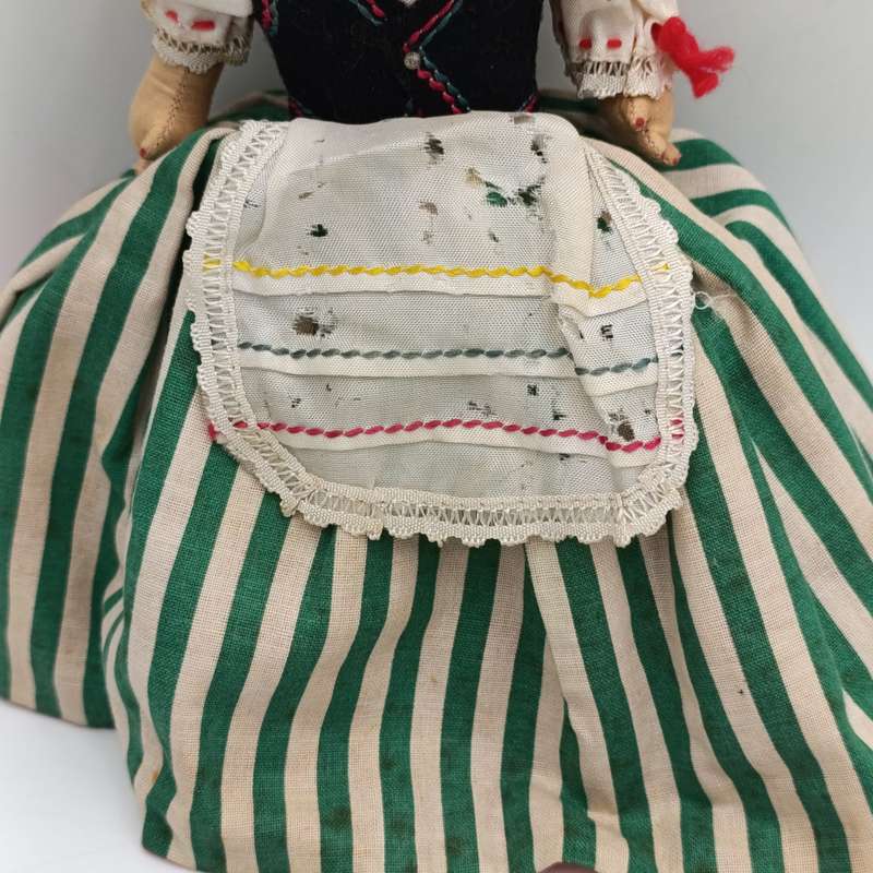 Vintage Spanish dancer reversible doll
