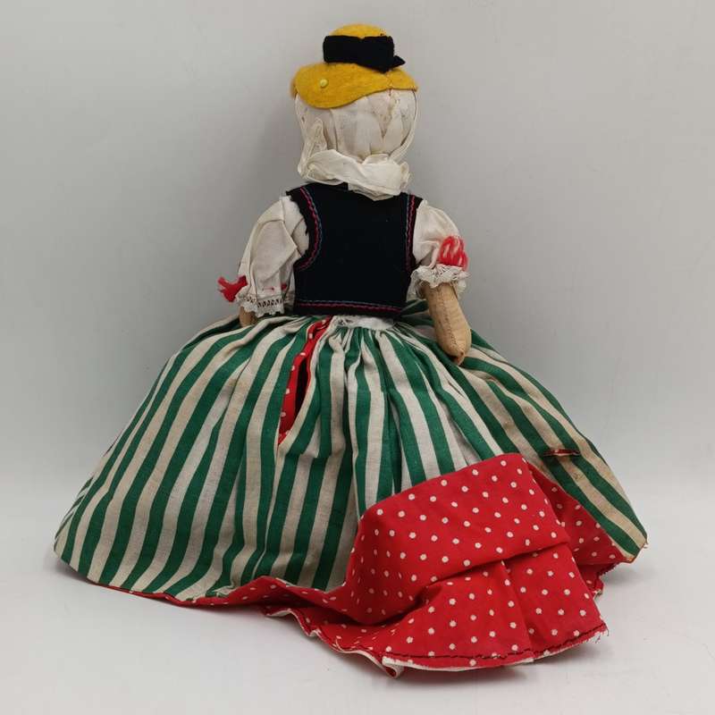 Vintage Spanish dancer reversible doll
