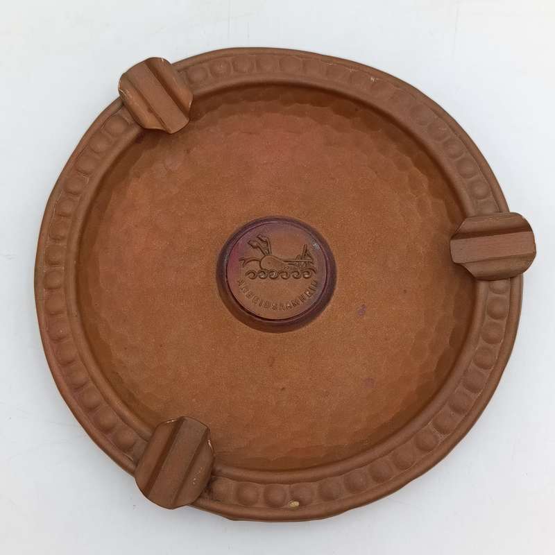 Vintage Volkskas Arbeidsaamheid copper ashtray