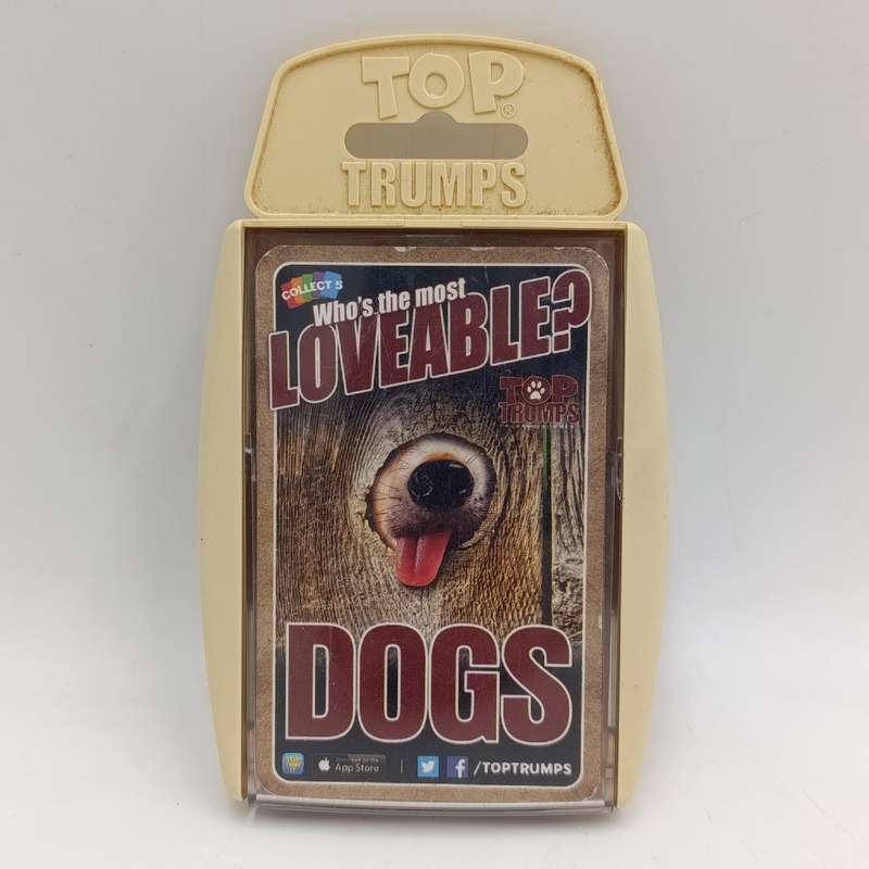 Top Trumps Most loveable Dogs playing cards