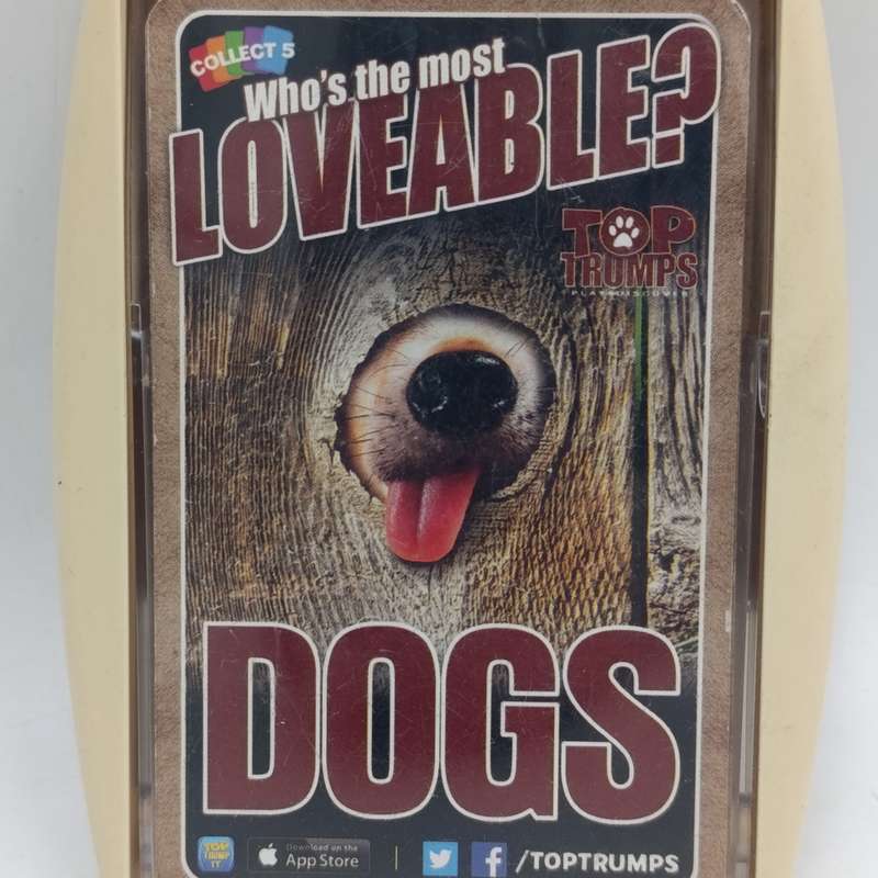 Top Trumps Most loveable Dogs playing cards