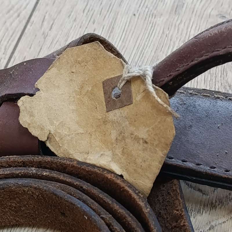 Vintage leather luggage straps