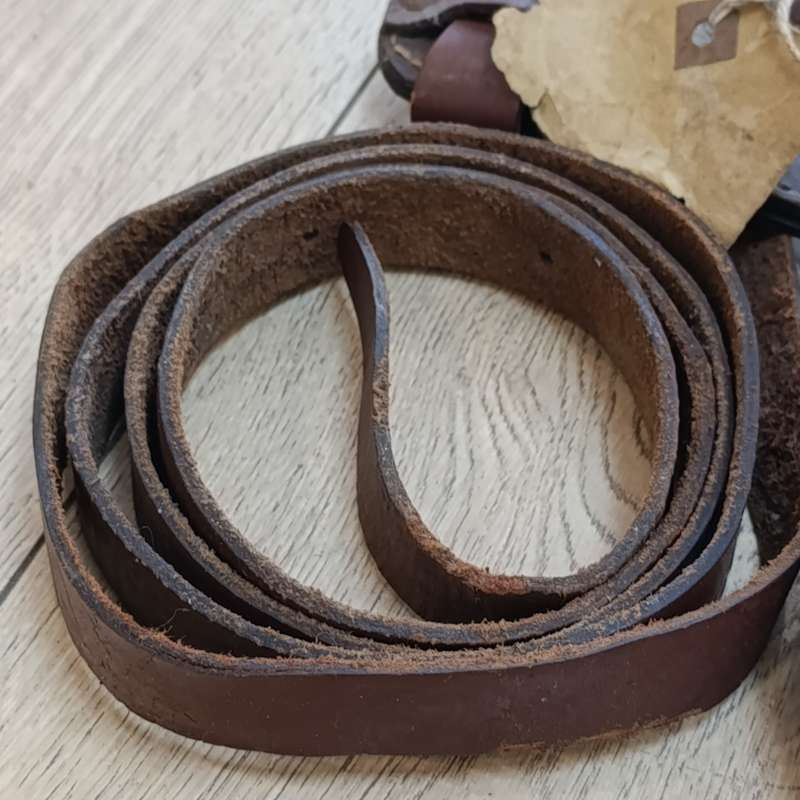 Vintage leather luggage straps