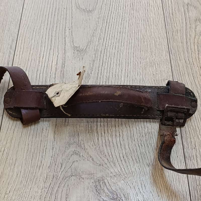 Vintage leather luggage straps