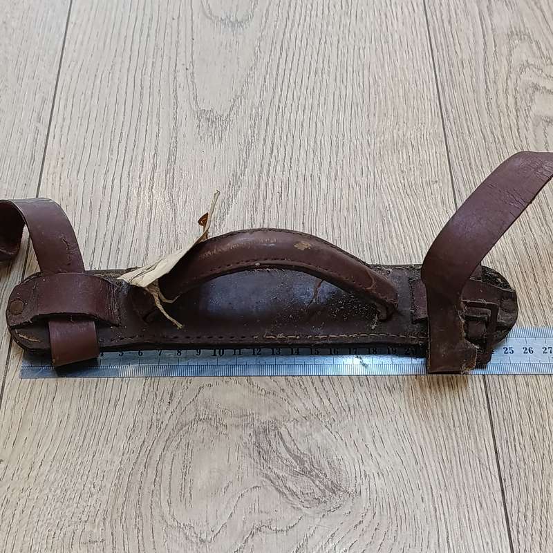 Vintage leather luggage straps