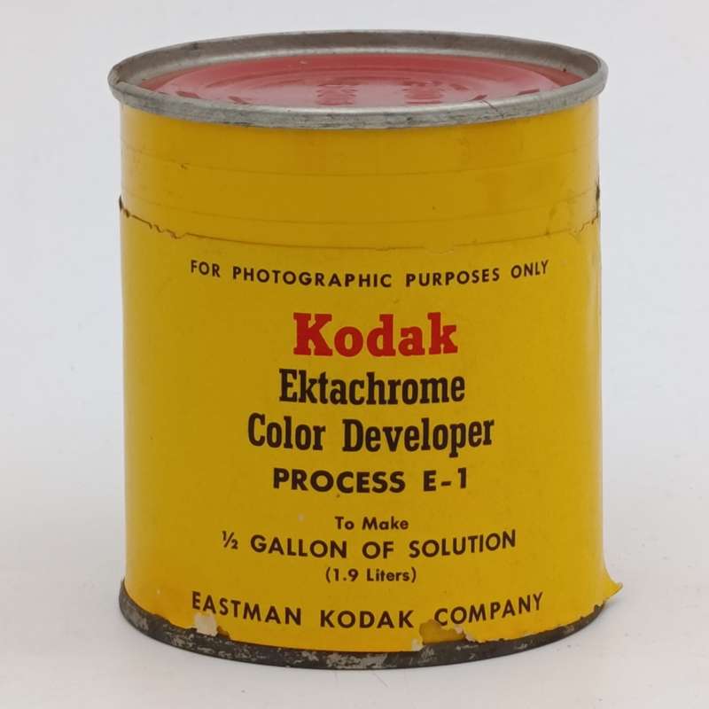 Vintage Kodak Ektachrome Color developer process E-1 tin - still sealed