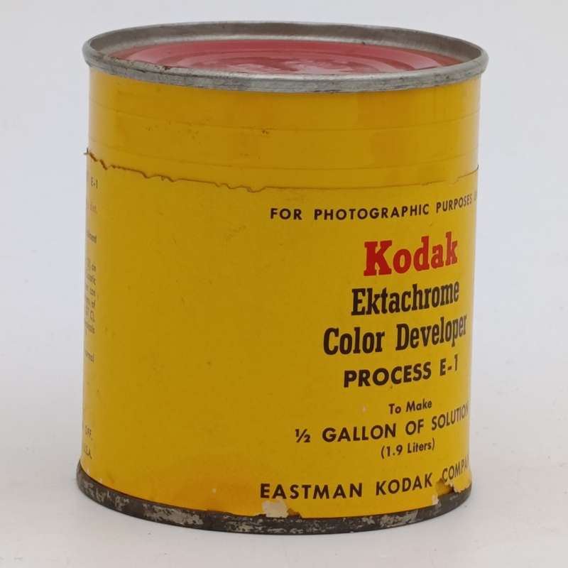 Vintage Kodak Ektachrome Color developer process E-1 tin - still sealed