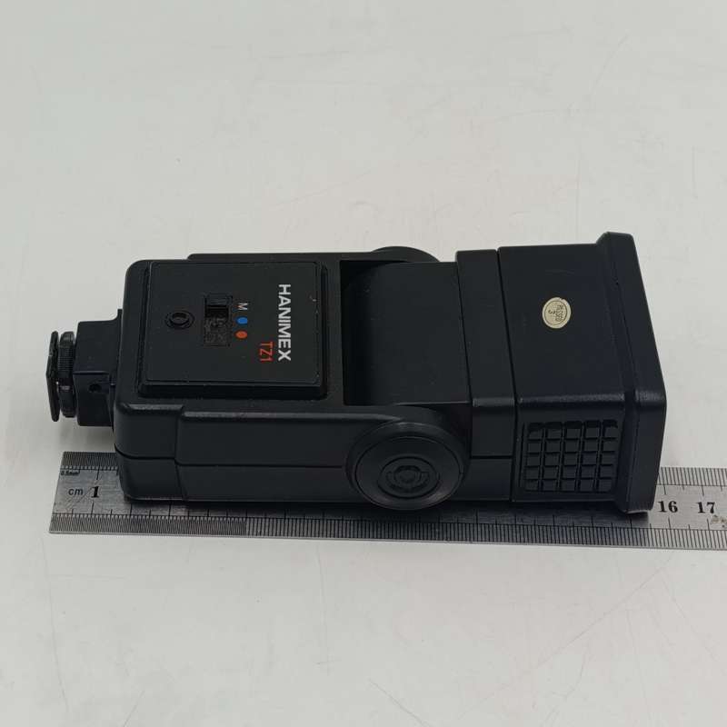 Vintage Yashica FX-3 35mm camera with Hanimex T21 flash in bag - shutter working