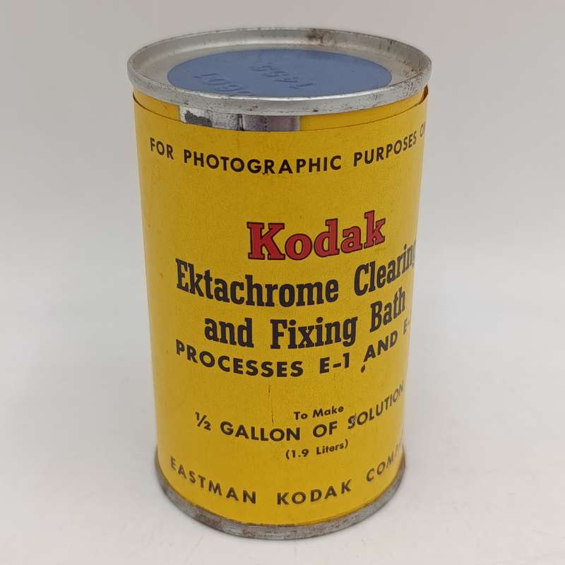 Vintage Kodak Ektachrome clearing and fixing both process E-1 and E-2 tin - still sealed