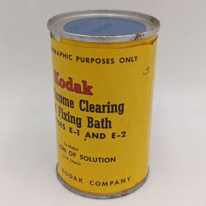 Vintage Kodak Ektachrome clearing and fixing both process E-1 and E-2 tin - still sealed