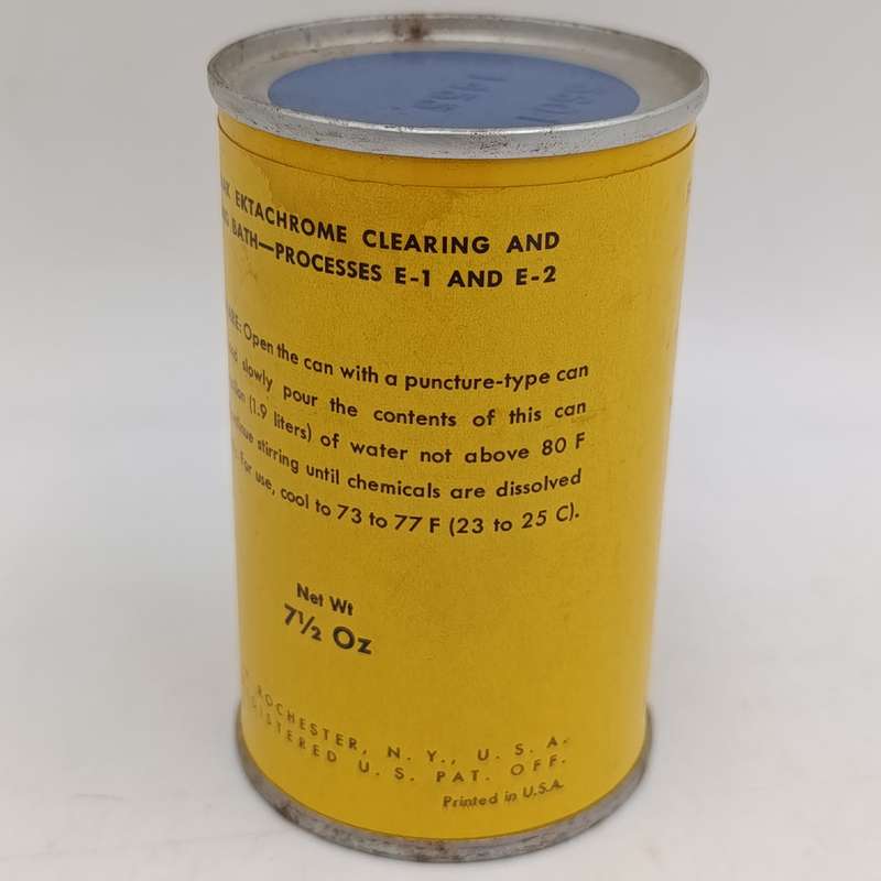 Vintage Kodak Ektachrome clearing and fixing both process E-1 and E-2 tin - still sealed