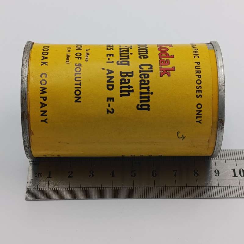 Vintage Kodak Ektachrome clearing and fixing both process E-1 and E-2 tin - still sealed