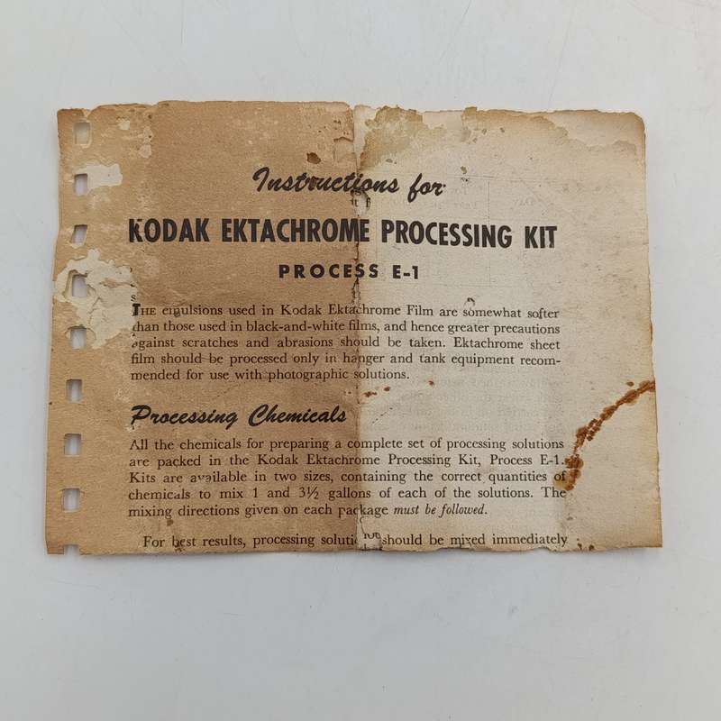 Vintage Kodak Ektachrome Hardener for processes E-1 and E-2 - still sealed