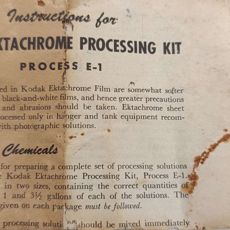 Vintage Kodak Ektachrome Hardener for processes E-1 and E-2 - still sealed