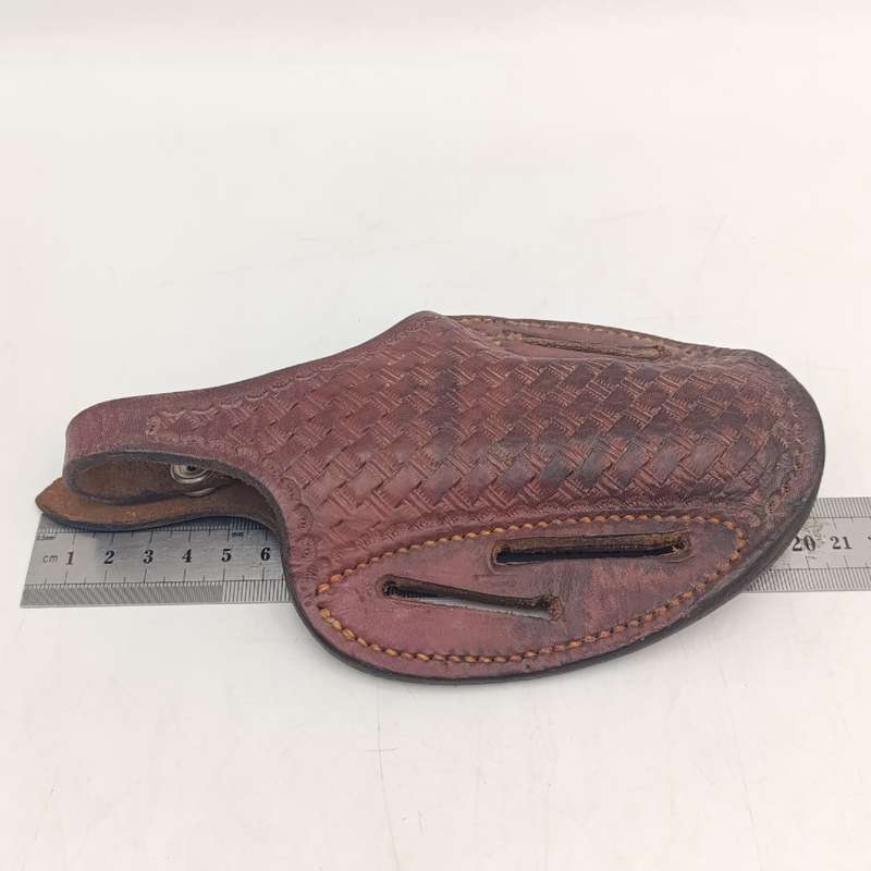 Left handed Leather gun holster for .38 revolver