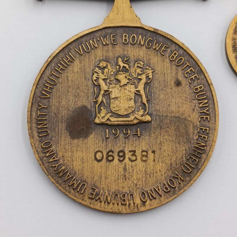 SADF Unity medal plus miniature #069381