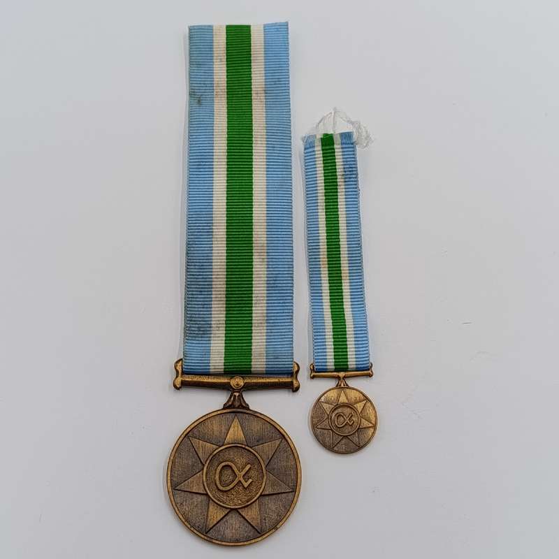 SADF Unity medal plus miniature #069381