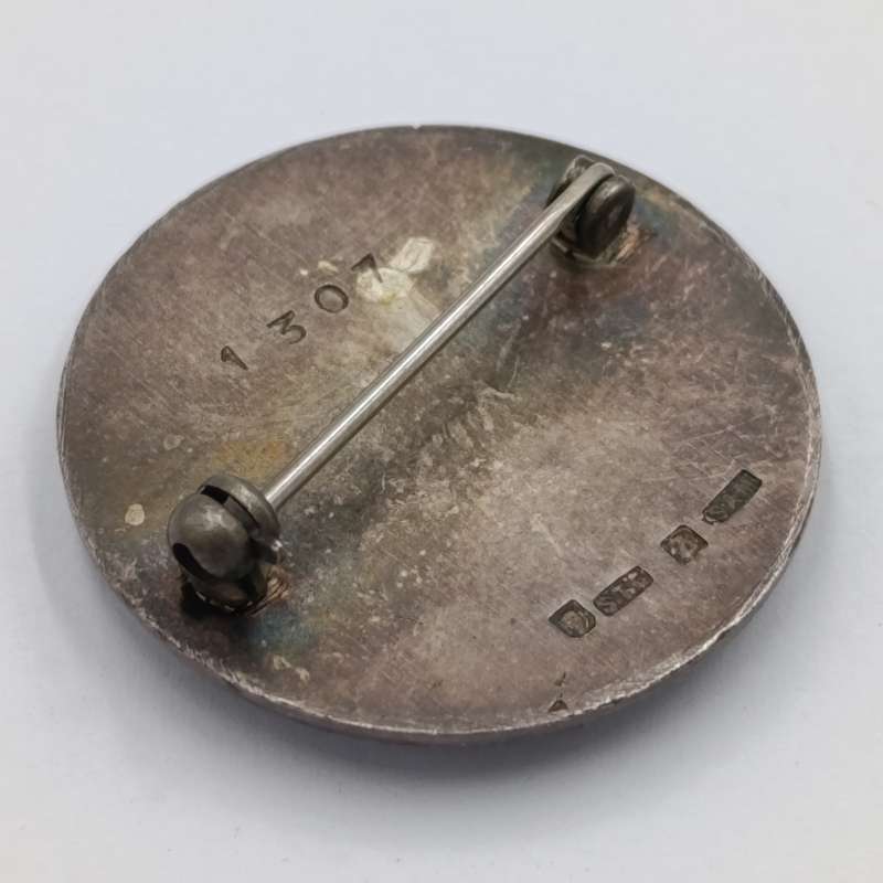 SA Railways 15 Years Safety sterling silver badge #1307