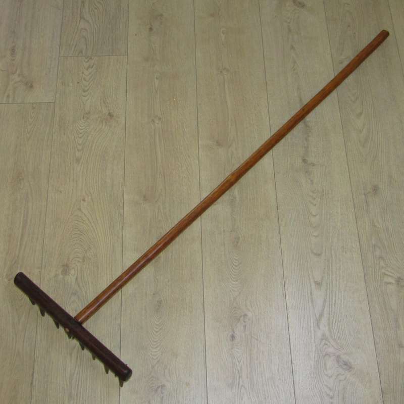 Antique Wooden Cheese curd rake - 151cm