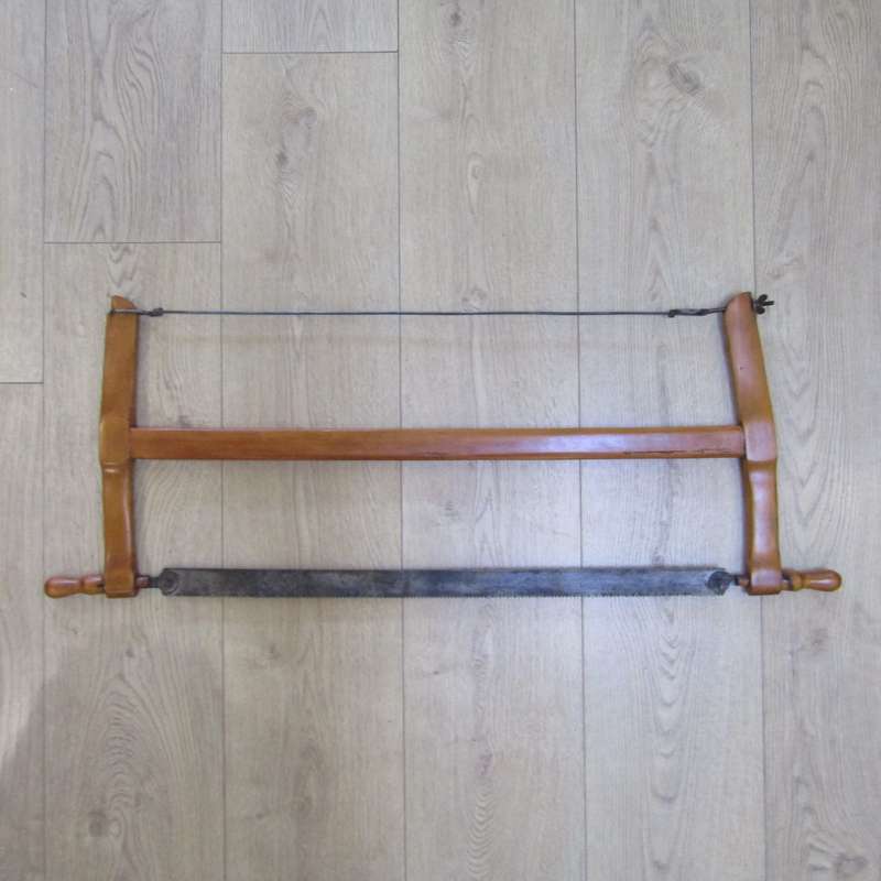Large Antique wooden bow saw