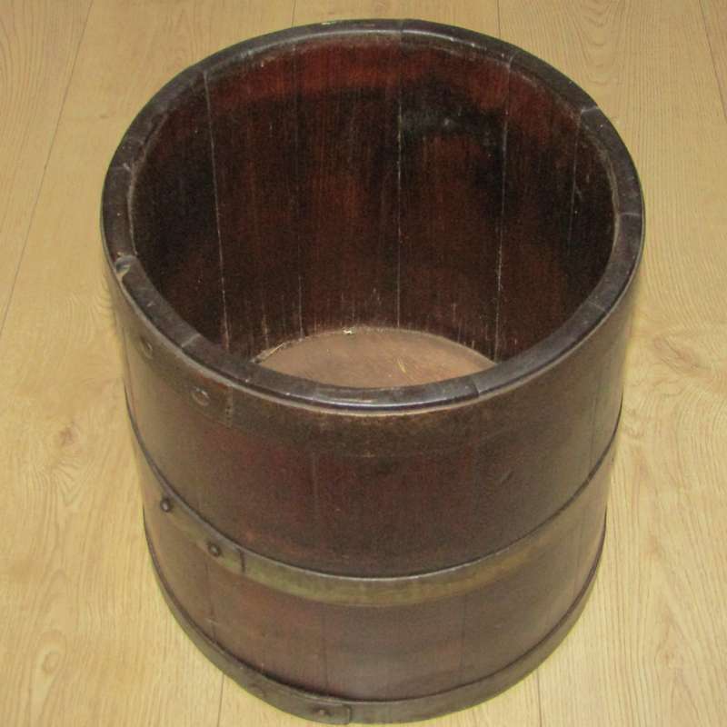 Antique wooden butter churn with stomper