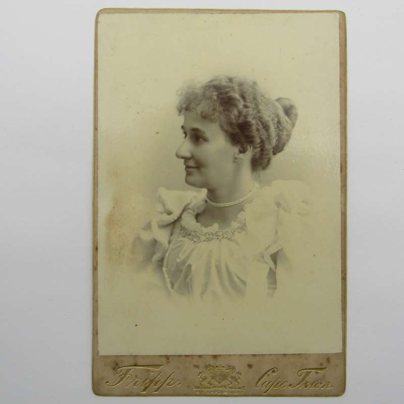 Antique photo of lady by Fripp in Cape Town