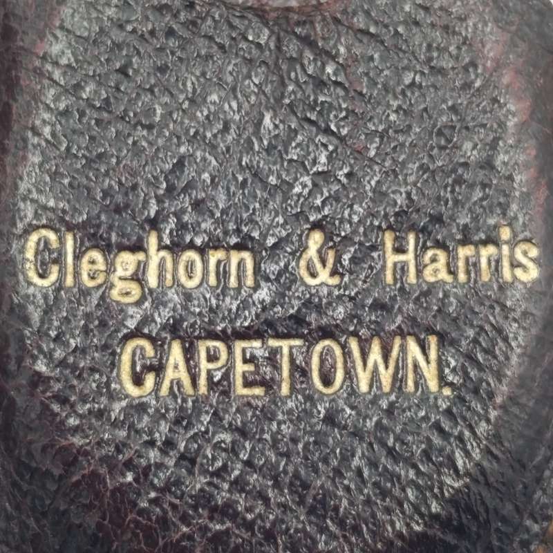 Antique Cleghorn and Harris Cape Town miniature mirror and comb - Compliments of the season 1897