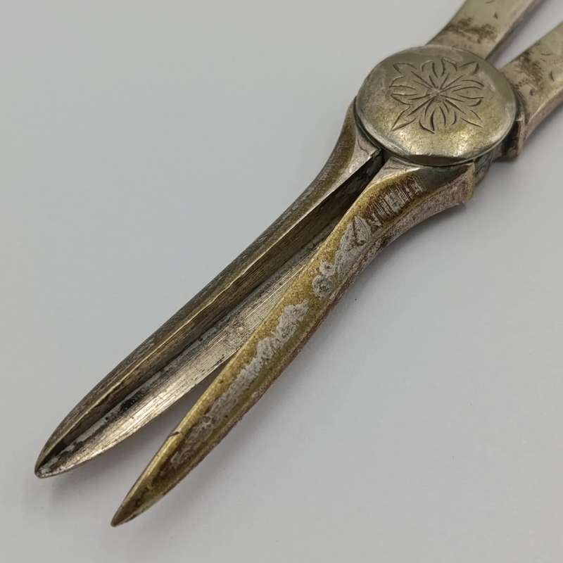 Antique Silver plated grape shears