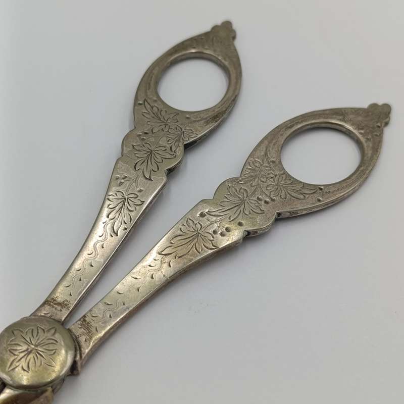 Antique Silver plated grape shears