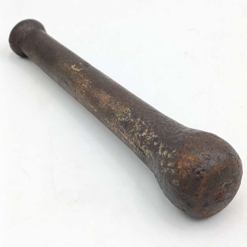 Large Antique cast iron mortar and pestle