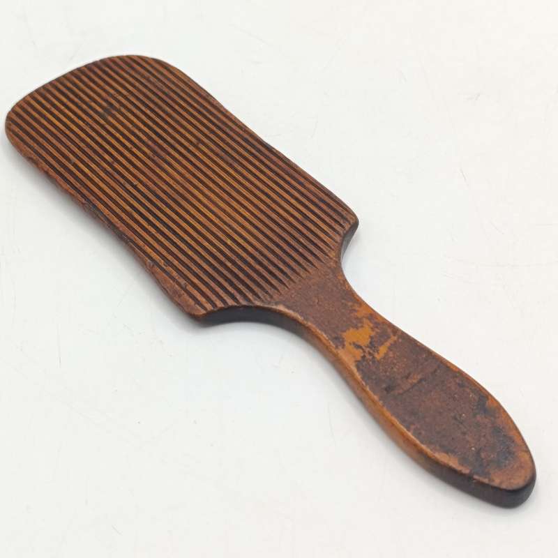 Antique wooden butter mould with spatula