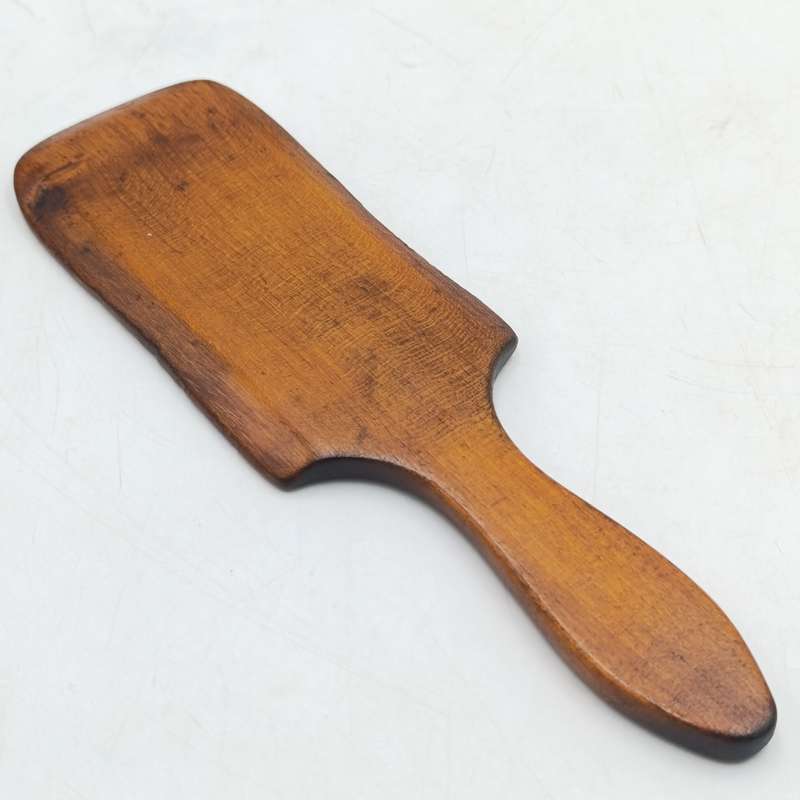 Antique wooden butter mould with spatula