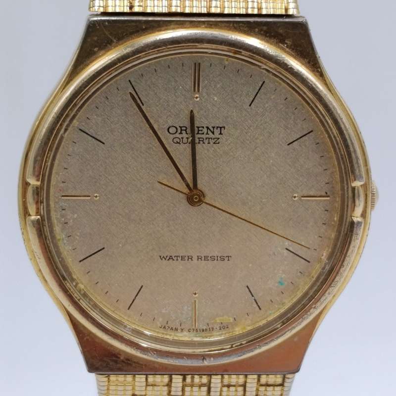 Orient Quartz Gold colour men's watch - working