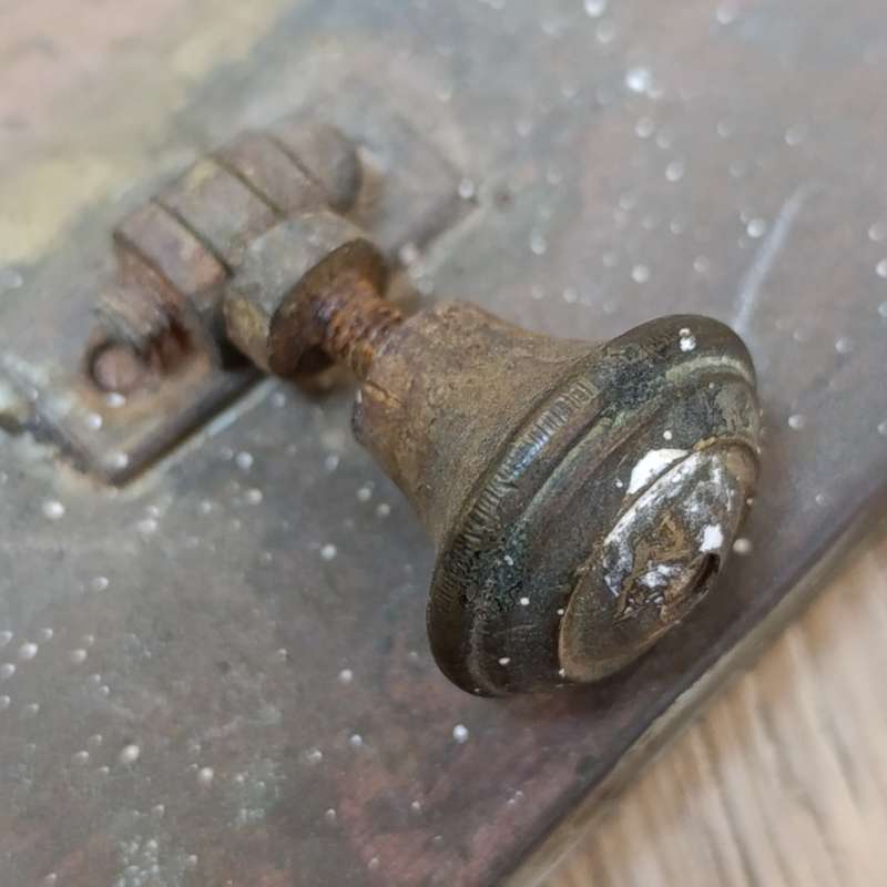 Vintage brass wall dome lamp with bevelled glass - came from Herbert Baker's house