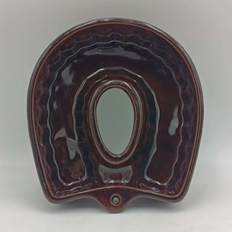 Antique ceramic horseshoe shaped jelly mould/cake mould