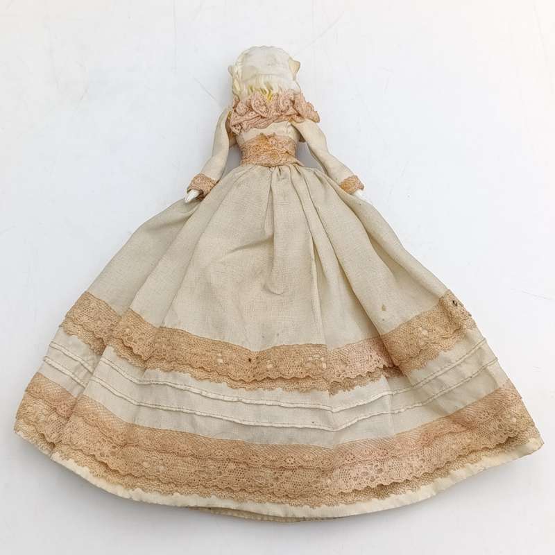 Antique bisque doll - hands and feet intact - 23cm high